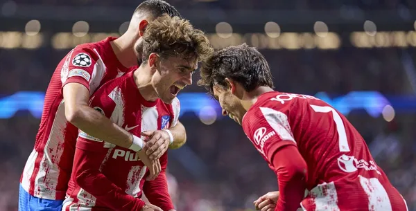 Álvaro Morata marcó el segundo de cuadro colchonero y como se quedó en suelo no se dio cuenta que convirtió.