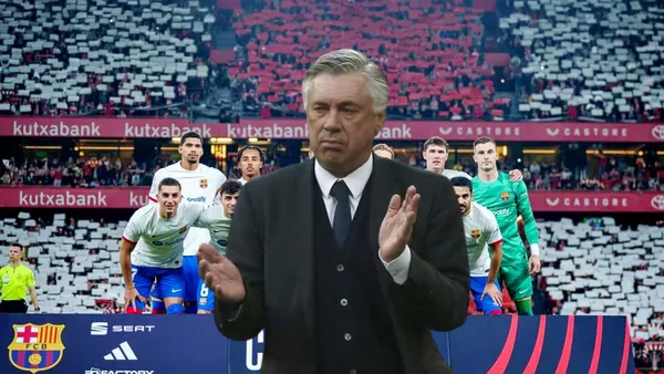 Ancelotti aplaude, jugadores de Barca