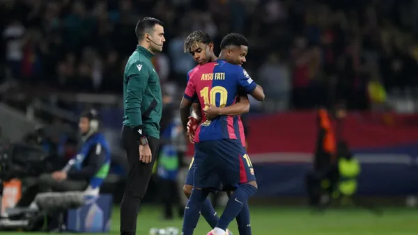 Ansu Fati y Lamine Yamal