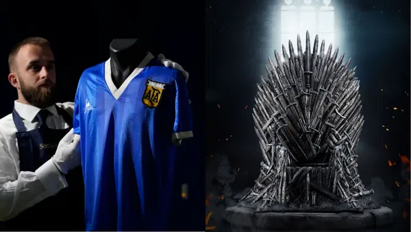 Camiseta Maradona y Trono de Hierro Foto: Voz de América y Pinterest