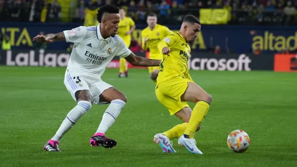 Eder Militao, jugador del Real Madrid, ante Villarreal
