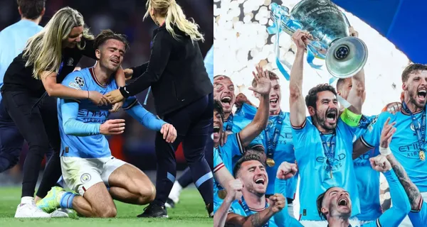 El alocado festejo de Jack Grealish tras ganar la Champions League