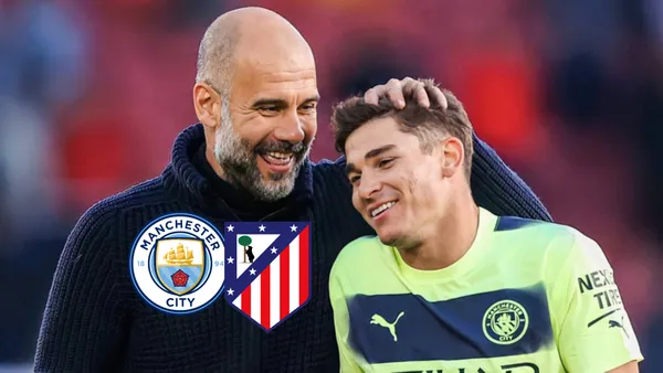 El delantero argentino y el entrenador español mantuvieron una conversación antes de decirse adiós