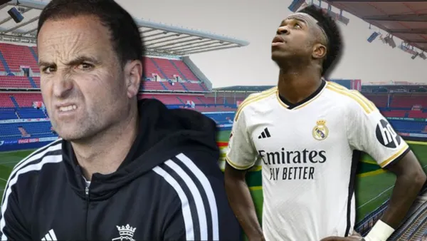 El técnico del Osasuna defendió a Vinicius, que lo amonestaron y será suspendido