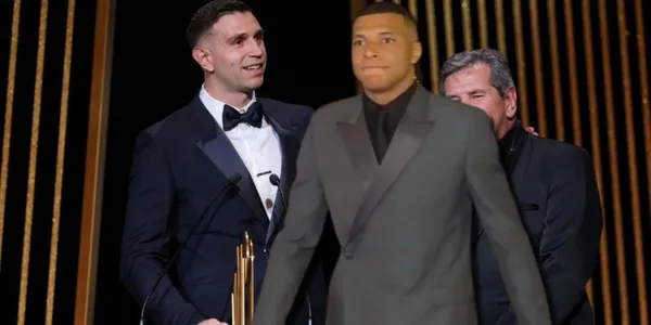 Emiliano Martínez ganó el premio a mejor portero del mundo, y en ese momento le enfocaron a Kylian Mbappé
