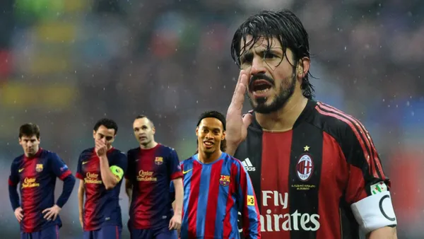 Gattuso, Messi, Iniesta, Xavi y Ronaldinho