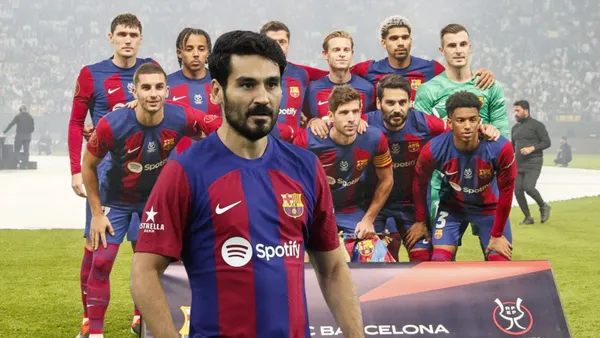 Gündogan en FC Barcelona, jugadores alineados