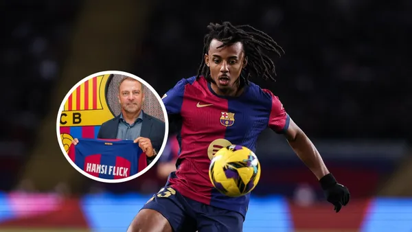 Hansi Flick - Jules Koundé (Foto: X del FC Barcelona)