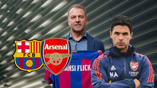 Hansi Flick - Mikel Arteta (Foto: X)