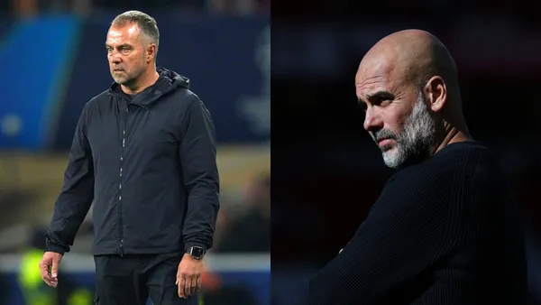 Hansi Flick y Pep Guardiola