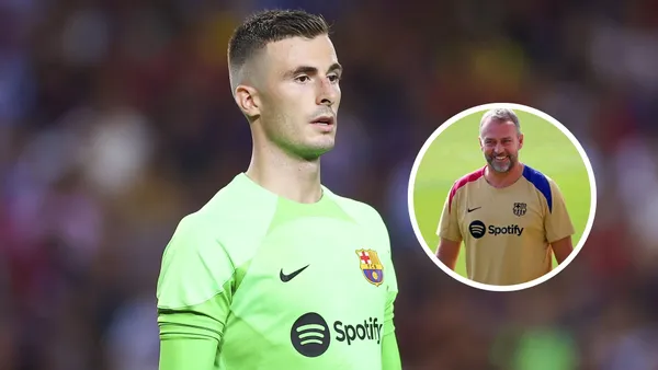 Iñaki Peña - Hansi Flick (Foto: X)