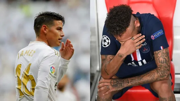 James Rodríguez y Neymar Jr Foto: AFP y UEFA