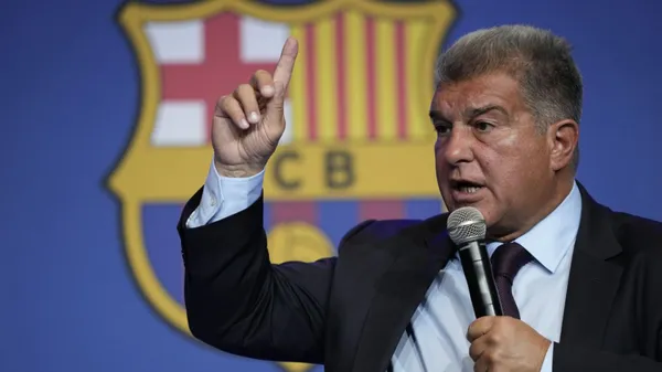 Joan Laporta se ha dirigido esta mañana a los medios de comunicación para hablar sobre el caso Dani Olmo
