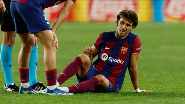 Joao Félix se lesionó en la última práctica del FC Barcelona y el tiempo que estará fuera será largo