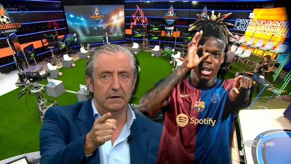 Josep Pedrerol y Nico Williams / Foto: Collage