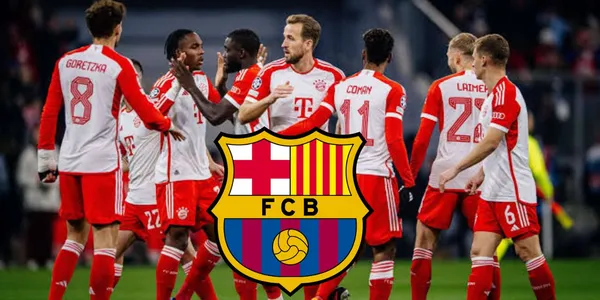 Jugadores de Bayern y escudo del Barcelona/. FOTO: The Basketball Tournament