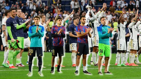 Jugadores del Real Madrid y FC Barcelona