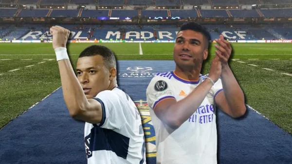 Kylian Mbappé, jugador del PSG, y Carlos Henrique Casemiro ex Real Madrid