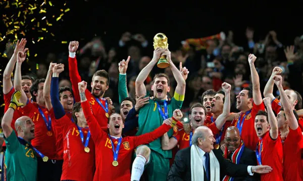 La Selección de España solo jugó una final, Sudáfrica 2010, y se proclamo campeona de la edición.