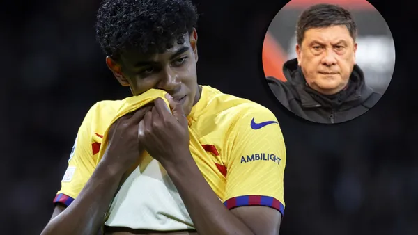 Lamine Yamal, jugador del FC Barcelona, y Mono Burgos