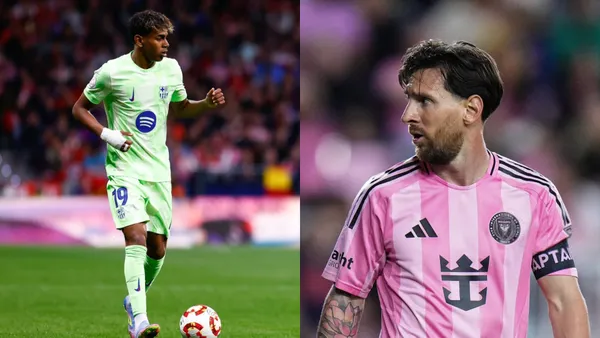 Lionel Messi y Lamine Yamal