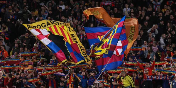 Los aficionados del FC Barcelona no se mostraron contentos al enfrentarse al Atlético de Madrid