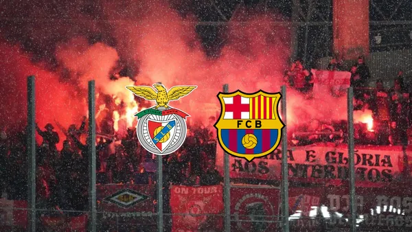 Los ultras del Benfica encendieron bengalas contra el FC Barcelona