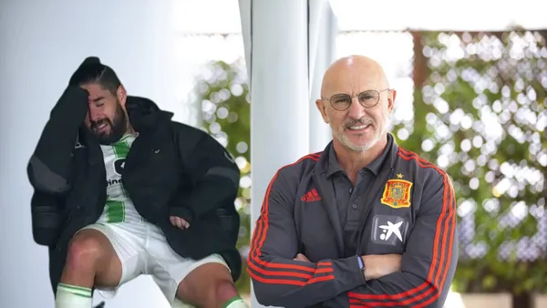 Luis De La Fuente, entrenador de España, e Isco Alarcón