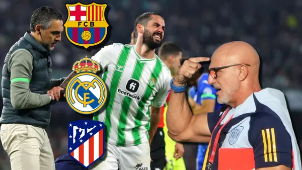 Luis De La Fuente, entrenador de la Selección de España e Isco Alarcón