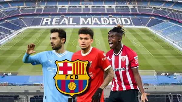 Luis Díaz, Bernardo Silva y Nico Williams