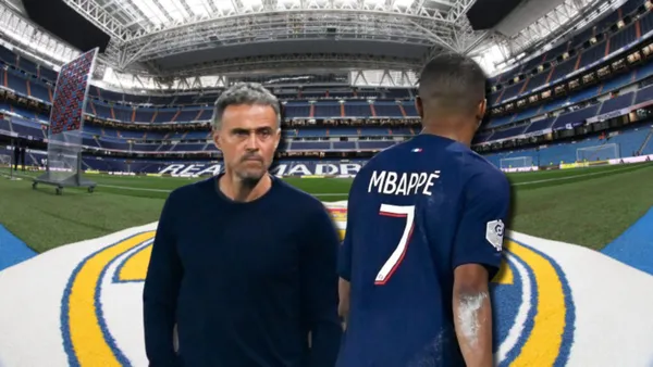 Luis Enrique y Kylian Mbappé, del PSG