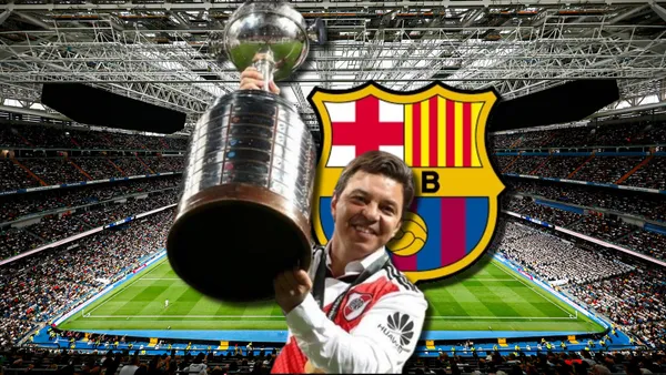 Marcelo Gallardo, campeón con River Plate en el Bernabéu