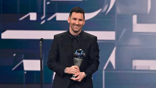 Messi recibiendo el premio 'The Best'