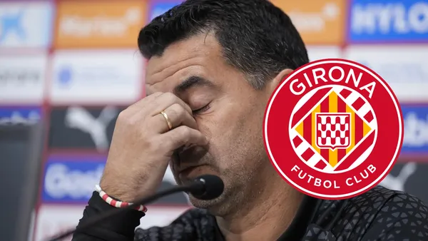 Michel, DT de Girona, se lamenta.