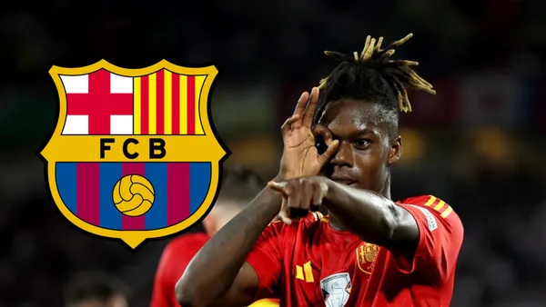 Nico Williams con la camiseta de España en la Eurocopa. (Foto: EFE)