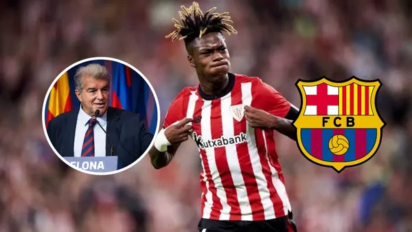 Nico Williams - Joan Laporta (Foto: X)