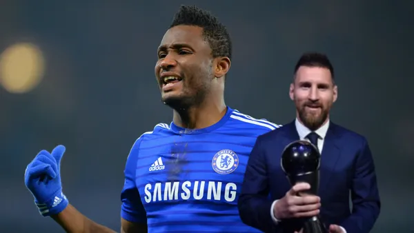 Obi Mikel y Leo Messi