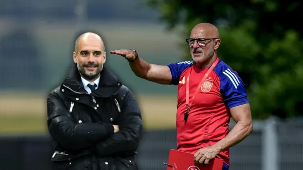 Pep Guardiola y Luis de la Fuente Photo: La Vanguardia
