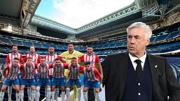Plantilla Girona y Carlo Ancelotti