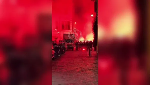 Previo al partido de Europa League entre ambos equipos, los ultras quedaron para pegarse y crear disturbios en Roma