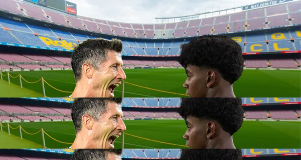 Robert Lewandowski y Lamine Yamal tuvieron un cruce en pleno de campo de juego y el polaco lo resolvió de esta manera