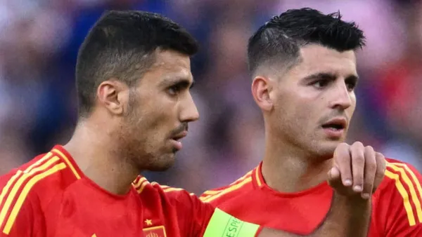 Rodri y Morata en la Eurocopa con España.