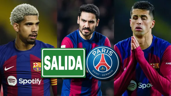 Ronald Araújo, Ilkay Gundogan y Joao Cancelo, jugadores del FC Barcelona