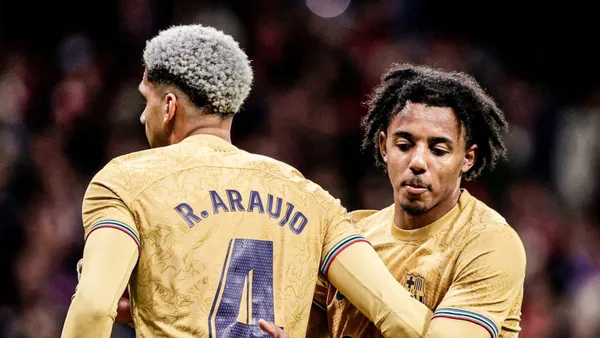 Ronald Araújo y Jules Koundé, del FC Barcelona