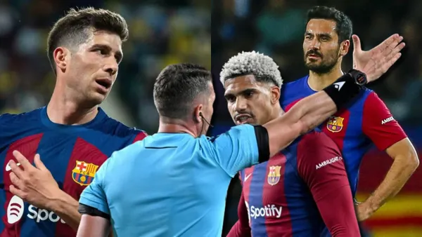 Sergi Roberto, Ronald Araújo e Ílkay Gundogan, jugadores del FC Barcelona