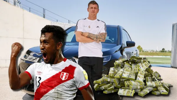 Toni Kroos, jugador de Real Madrid, y Renato Tapia