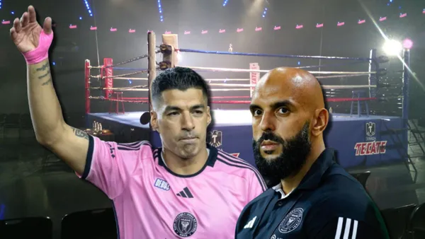 (VIDEO) Suárez lo invitó a pelear y mira la reacción del guardaespaldas de Messi