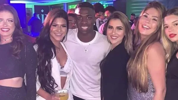Vinicius Junior, jugador del Real Madrid, de fiesta