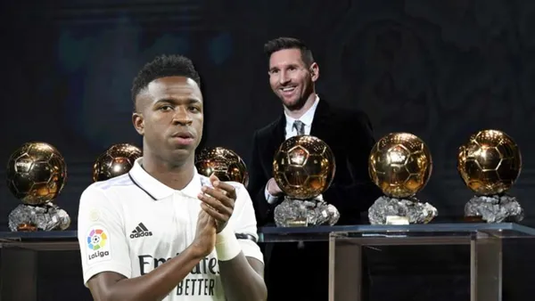 Vinicius Junior, jugador del Real Madrid, y Lionel Messi