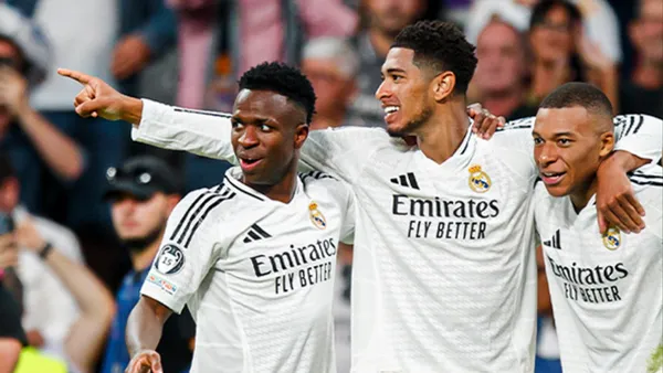 Vinicius, Mbappé y Bellingham. Foto: redes de Real Madrid.
